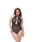 Collared Mesh Teddy  - Queen Size - Black OH-52-10244X-BKQU