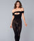Strapless Bodystocking With Ripped Back Details - One Size - Black BW-B118