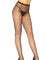 Fishnet Crystalized Tights With Multi Sized  Iridescent Rhinestone - Black LA-9026