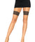 Diamond Net Tights With Faux Thigh Garter and Floral Waistband - One Size - Nude LA-9913NDBK