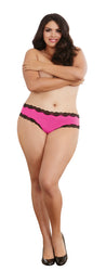 Open Back Panty - 3x - Hot Pink/ Black DG-1434XHPBK3X