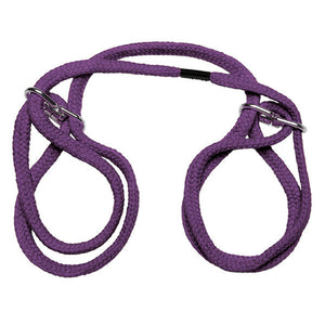 Japanese Style Bondage - Cotton Wrist or Ankle  Cotton Cuffs - Purple DJ2103-06-CD