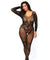 Vine Lace Bodystocking - Queen Size - Black LA-89190QBLK