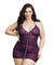 Chemise, G-String - Queen - Plum DG-11517XPLUQ