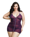 Chemise, G-String - Queen - Plum DG-11517XPLUQ