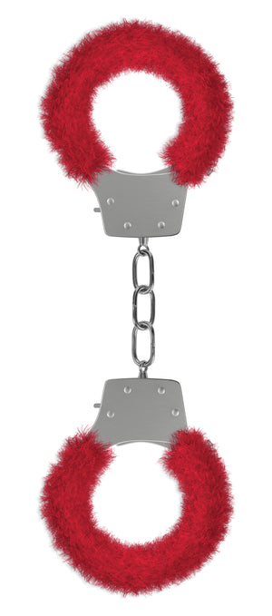 Pleasure Handcuffs Furry - Red OU-OU004RED
