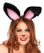 Plush Bunny Ears - Black LA-A2811BLK