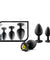 Luxe - Bling Plugs Training Kit - Black With Rainbow Gems BL-395815