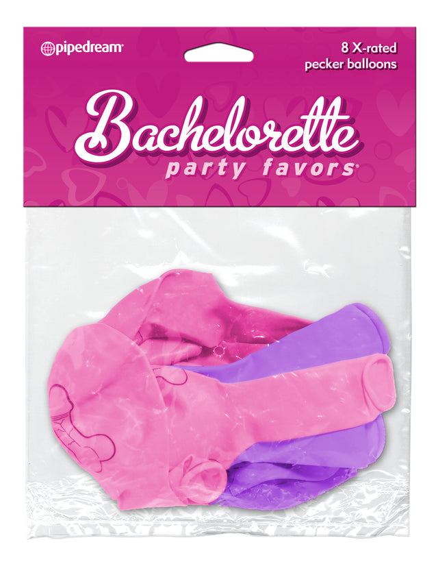 Bachelorette Party Favors - X-Rated Pecker Balloons - Pink and Purple PD6126-00