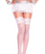 Silicone Lace Top Spandex Sheer Thigh Hi - One Size - White ML-4139-WHT