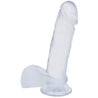 Crystal Jellies 6 Inch Ballsy With Suction Cup - Clear DJ0288-06