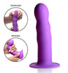 Squeeze It Squeezable Wavy Dildo - Purple SQ-AG328-PUR