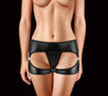 Exotic Vibrating Panty W / Wireless Remote Control Bullet and Metal Rings - Black OU-OU204BLK