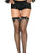 Handcuff Fishnet Thigh Hi - One Size - Black ML-4940BLK