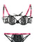 Sexy Af Cutout Bra & Panty Set - Pink/black - L/xl FL-BAF821-LXL