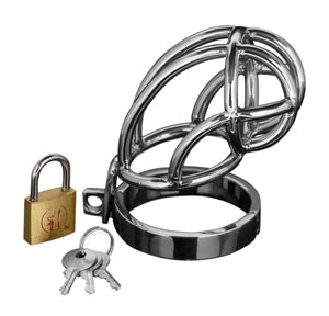 Captus Locking Stainless Steel Chastity Cage MS-AD150