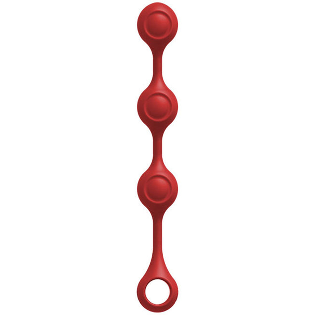 Anal Essentials Weighted Silicone Anal Balls - Red DJ2401-58-CD