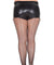 Backseam Fishnet Pantyhose - Queen Size - Black ML-920Q-BLK
