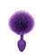 The 9's Cottontails Silicone Bunny Tail Butt Plug  - Purple ICB2642-2