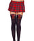 Plaid Bow Thigh Hi - One Size - Black /  Plaid ML-4654BLKPLD