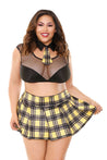 As if School Girl Costume Set - Black/ Yellow -  3x4x FL-P491BKYW-3X4X