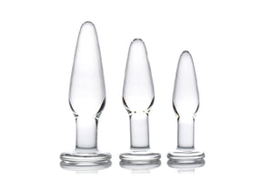 Dosha 3 Piece Glass Anal Plug Kit PRSM-AE599