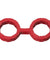 Japanese Bondage - Silicone Cuffs - Small - Red DJ2102-01-BX