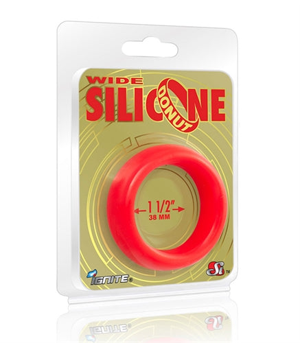 Wide Silicone Donut - Red - 1.5-Inch Diameter SI-95141