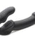 Evoke Rechargeable Vibrating Silicone Strapless Strap on - Black SU-AF624-BLK