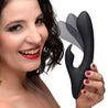 7x Bendable Silicone Rabbit Vibrator - Black WNDR-AG281