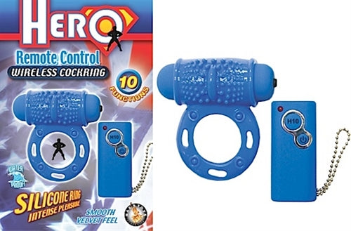 Hero Remote Control Wireless Cockring - Blue NW2315-1