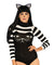 Striped Cat Bodysuit - One Size LA-89204