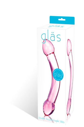 Double Trouble Purple Dildo GLAS-70