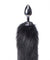 Extra Long Midnight Mink Tail Metal Anal Plug TZ-AF424