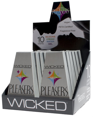 Pleasers - 12 Piece Display - Each Containing 10 Lubricant Packettes WS-90110D