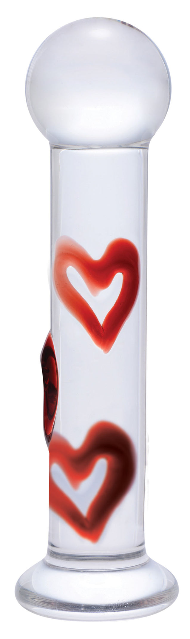 Lil Hearts Glass Plug With Raised Heart Texture PRSM-AE806