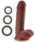 Cloud 9 Novelties Dual Density Real Touch 6 Inch With Balls - Brown WTC702