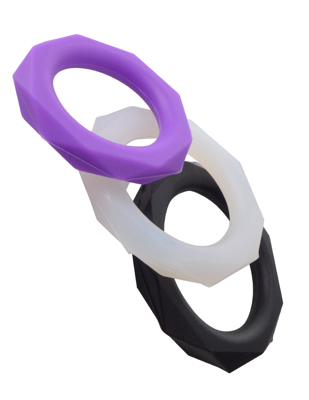 Fantasy C-Ringz Silicone Designer Stamina Set  Purple PD5867-12