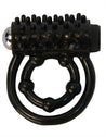 Vibrating Double Cock Ring - Black TV-RM389-BLK