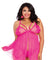 Babydoll and G-String - Queen Size - Hot Pink DG-12037XHPQ