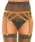 Shimmer Lurex Elastic Garter Belt - One Size - Gold LA-8887