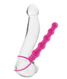 Silicone Love Rider Beaded Dual Penetrator - Pink SE1515303