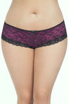 Cage Back Lace Panty - 1x2x - Black/pink OH-2028X-BKPK1X2X