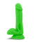 Neo Elite - 6 Inch Silicone Dual Density Cock  With Balls - Neon Green BL-82422