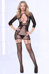 Fishnet Chemise Bodystocking - One Size - Black STM-20467