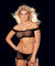 4 Pc. Fishnet Stretch Lace & Suspender Teddy -  One Size - Black HOT-96897BLK