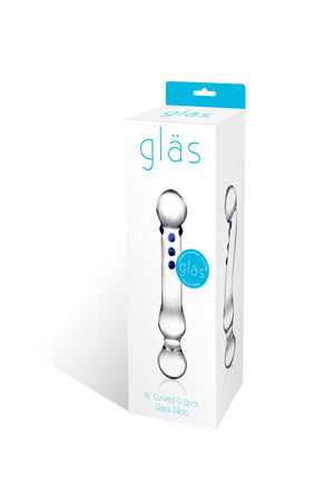 Curved G-Spot 6 Glass Dildo GLAS-146