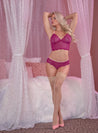 Cranberry Crush Bralette & Cheeky Panty Set -  S/m MS-M136CRAMED