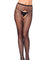 Crotchless Fishnet Pantyhose - One Size - Black LA-1404-BLK