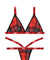 Lit Af Bralette and Thong Set - Red Plaid - S/m FL-B-AF801-SM